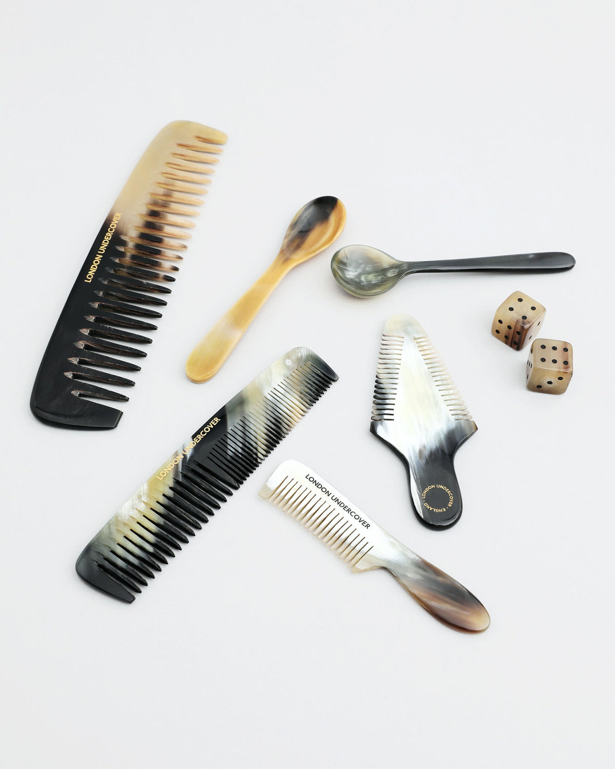 London Undercover 5" double tooth pocket comb - GOLD