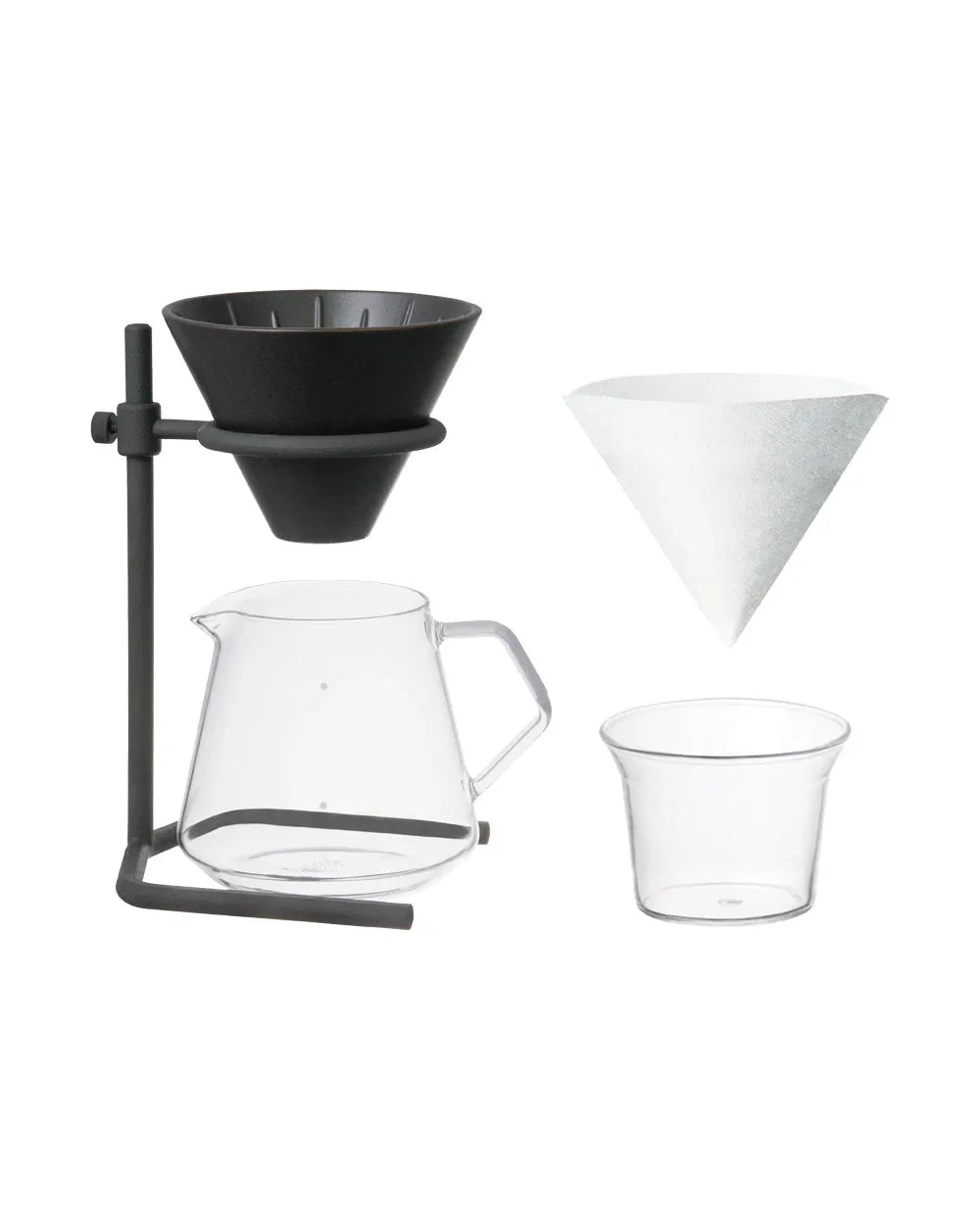 Kinto SCS-S04 Brewer Stand Set - Steel and Porcelain