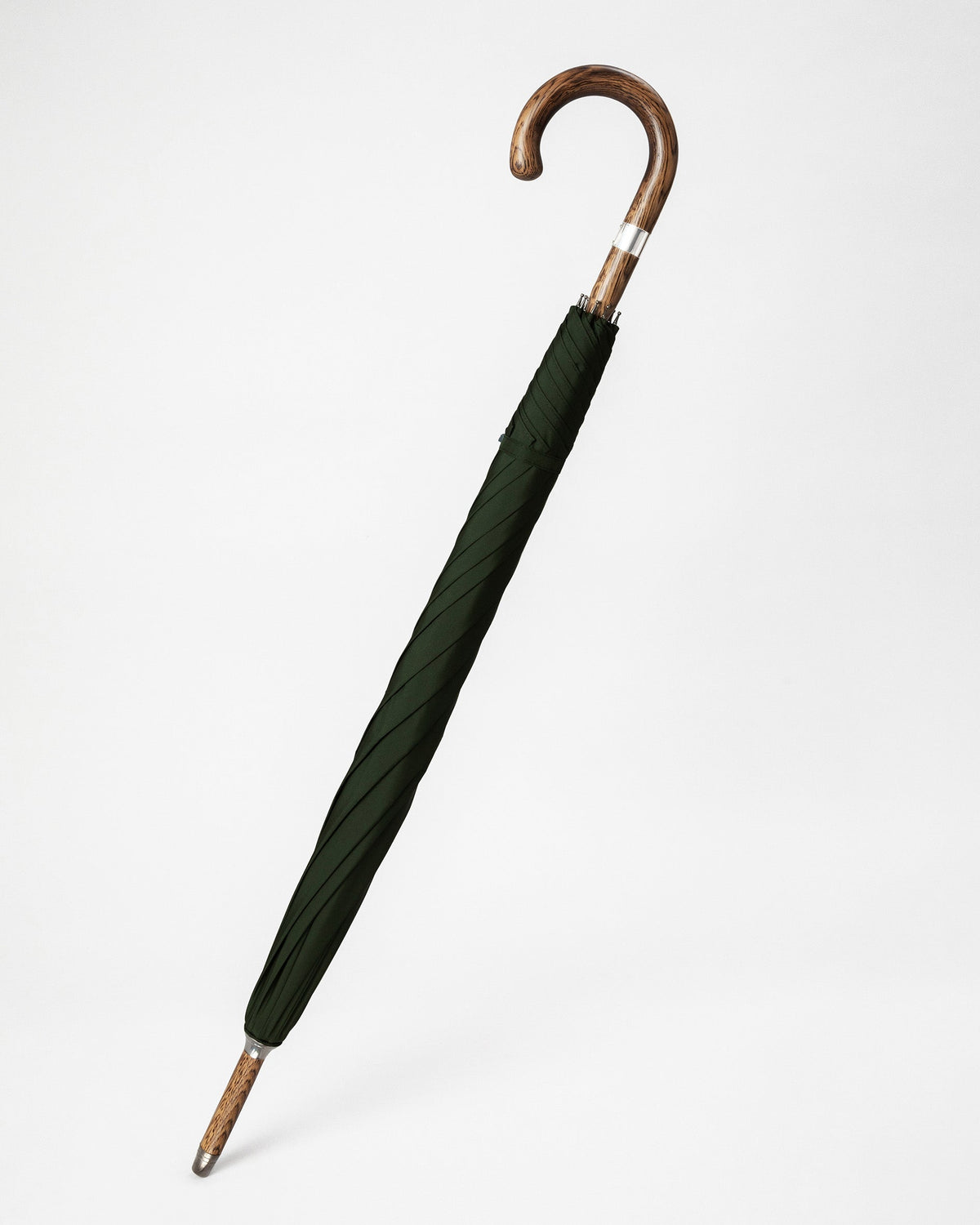 London Undercover Olive Green Oak Solid Stick Umbrella