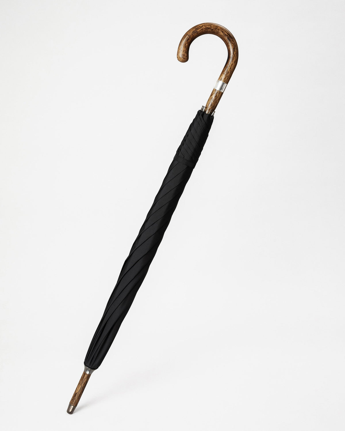 London Undercover Black Oak Solid Stick Umbrella