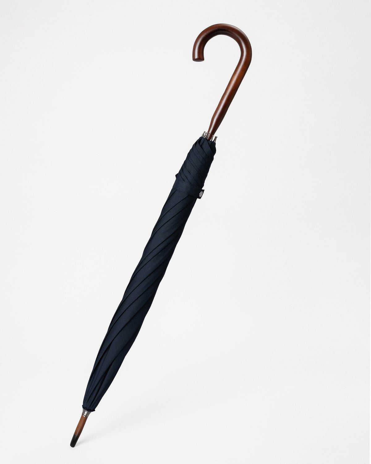 London Undercover Navy Oxford Stripe Classic Umbrella