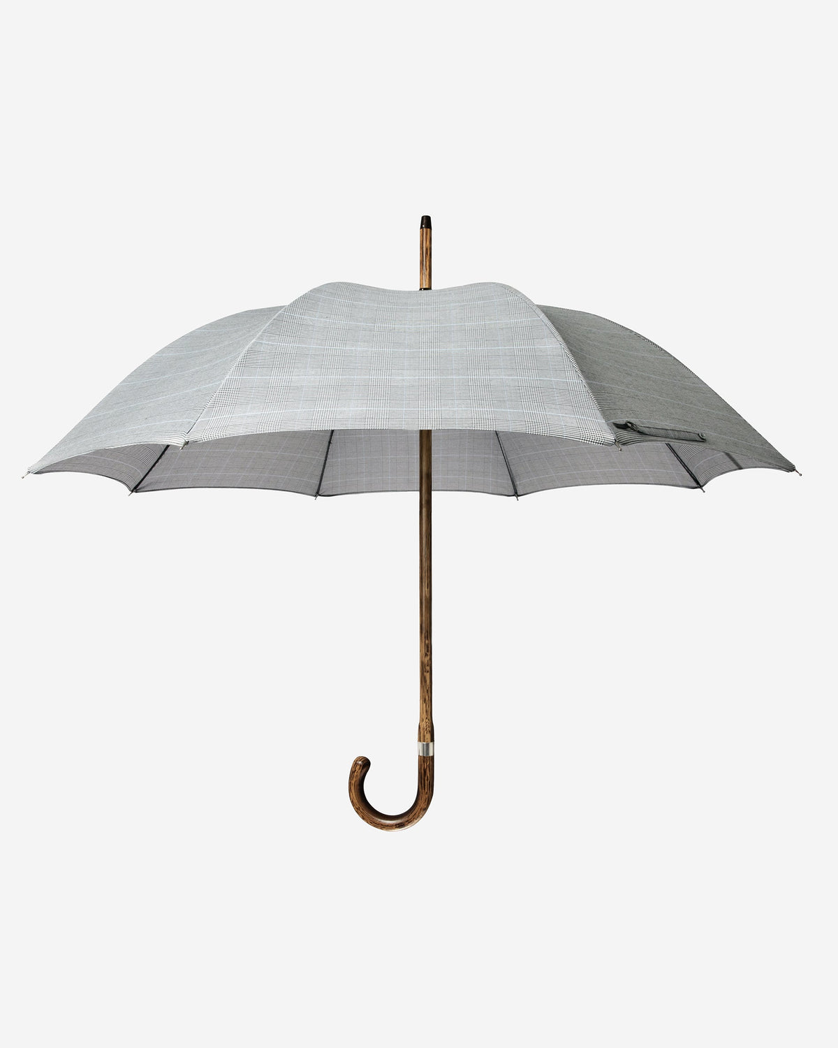 London Undercover Prince of Wales Check Oak Solid Stick Umbrella