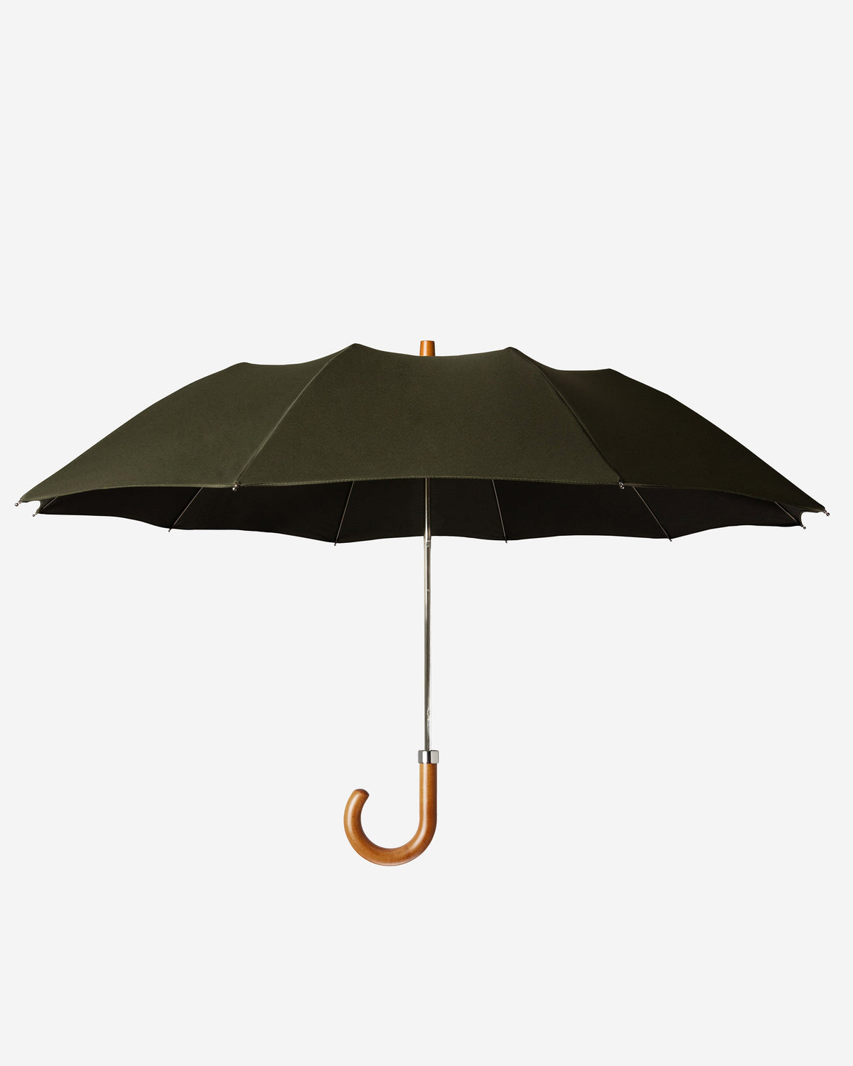 London Undercover Olive Green Maple Telescopic Umbrella