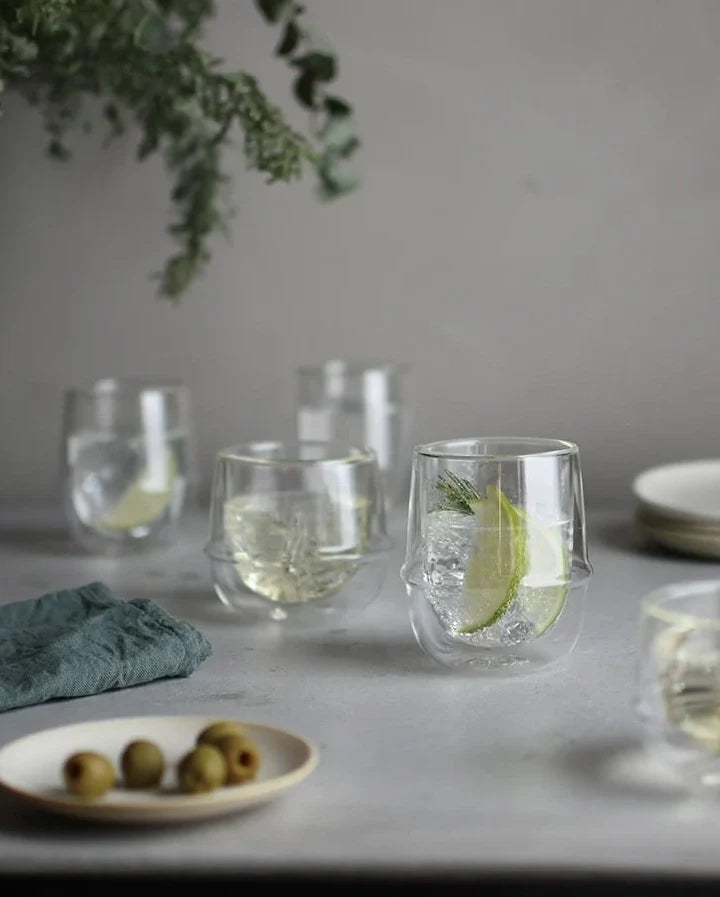 Kinto Kronos Double Wall Coffee Glass