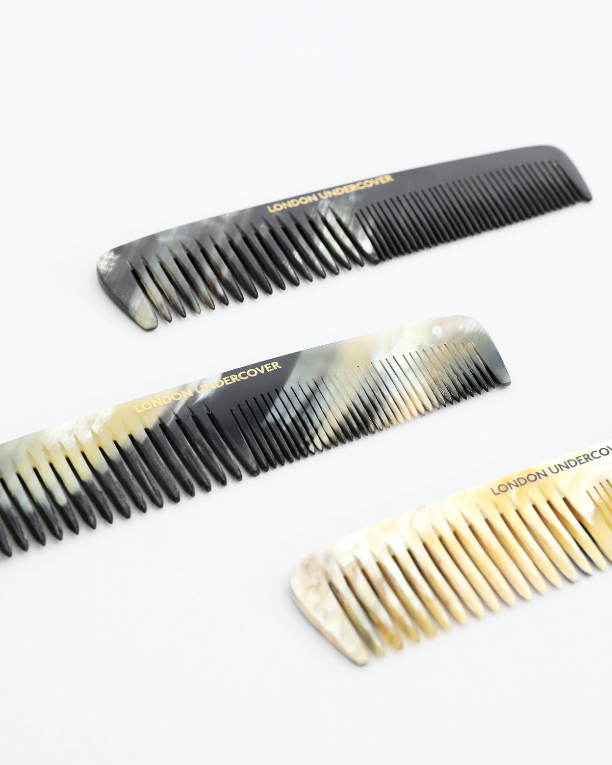London Undercover 5" double tooth pocket comb - BLACK