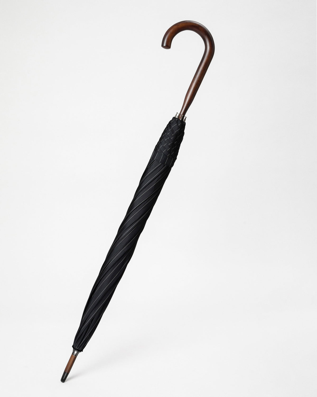 London Undercover Navy Pinstripe Orange Classic Umbrella