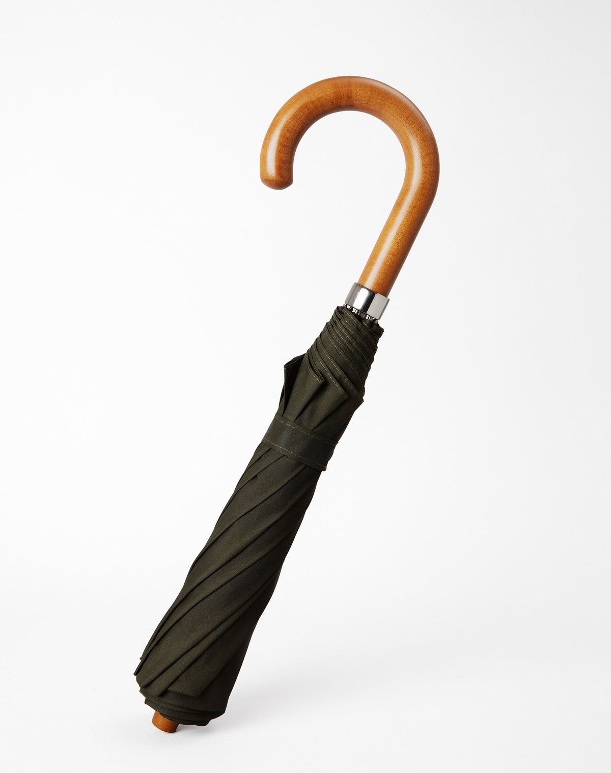 London Undercover Olive Green Maple Telescopic Umbrella
