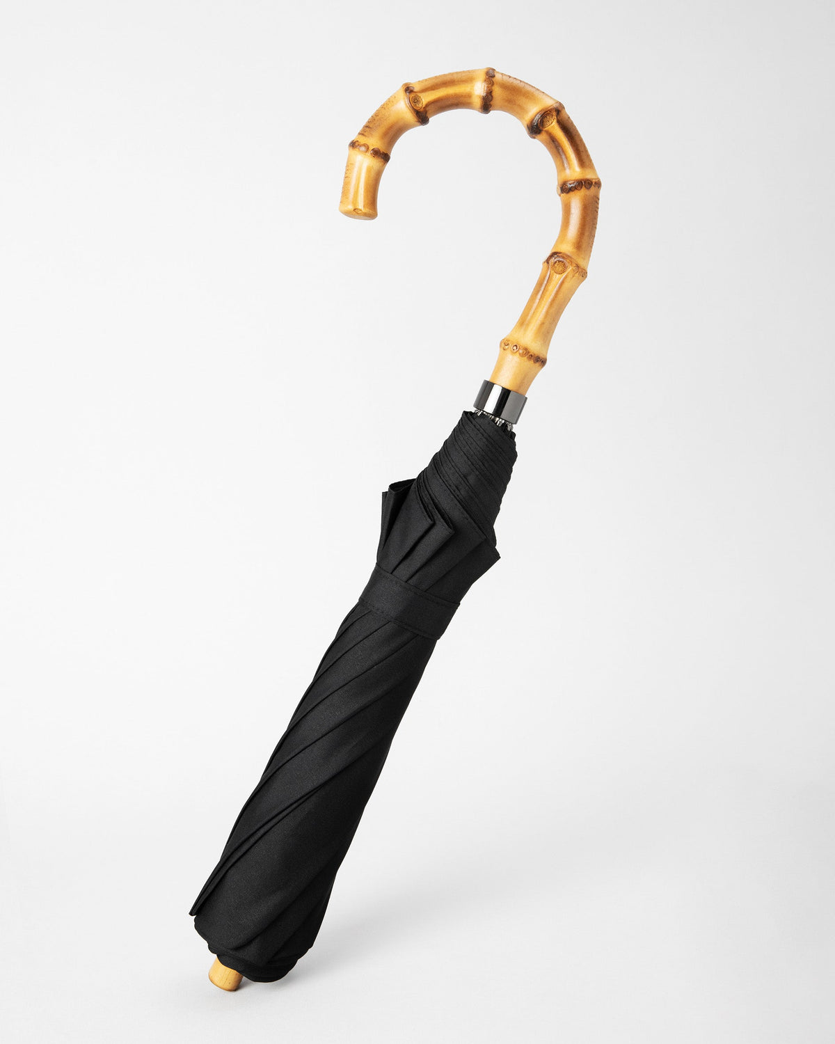 London Undercover Black Whangee Telescopic Umbrella