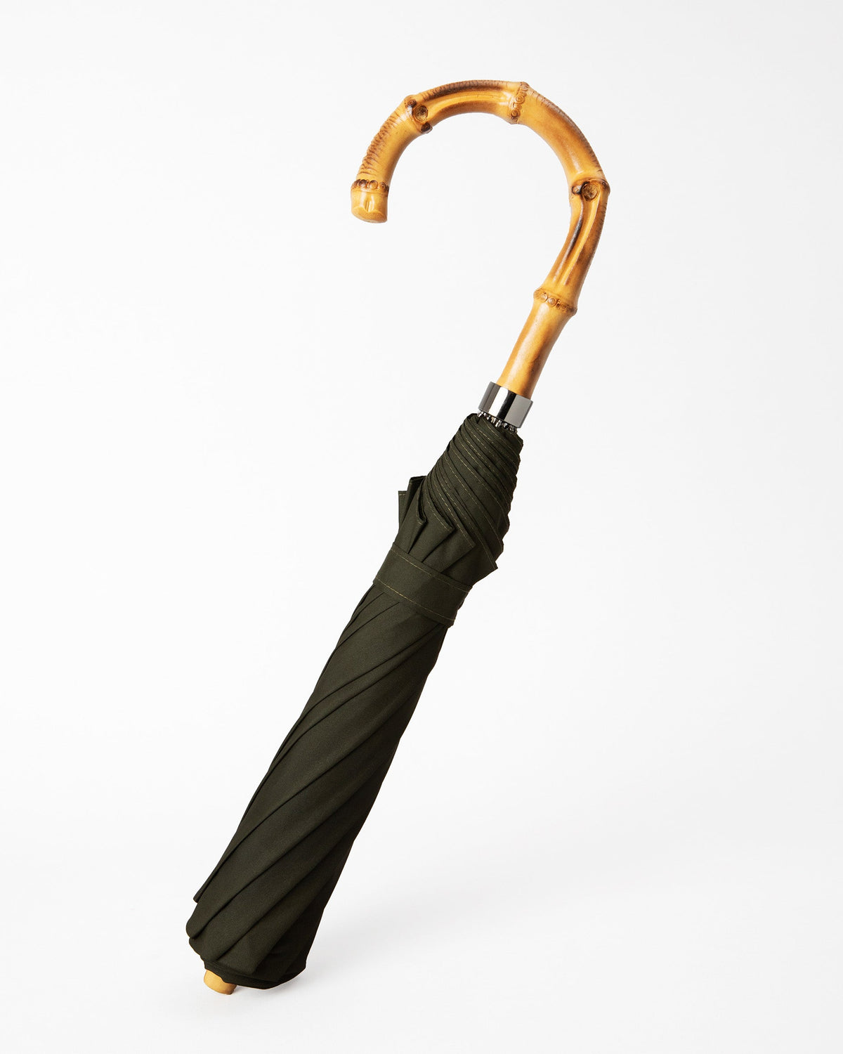 London Undercover Olive Green Whangee Telescopic Umbrella