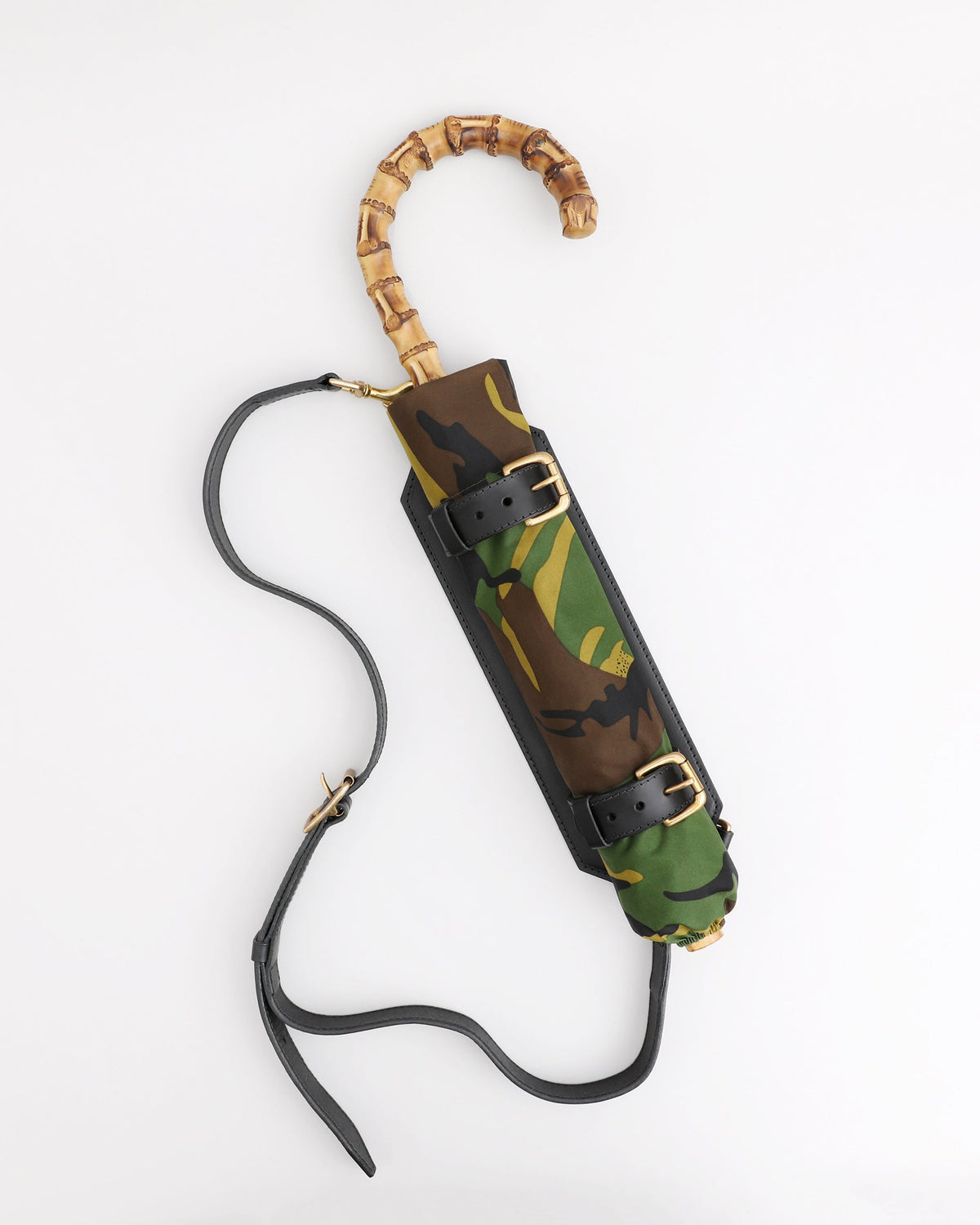 London Undercover Black Leather Umbrella Sling
