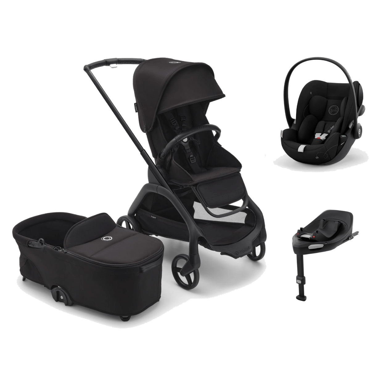 Bugaboo Dragonfly (Cloud G) Travel System - Midnight Black