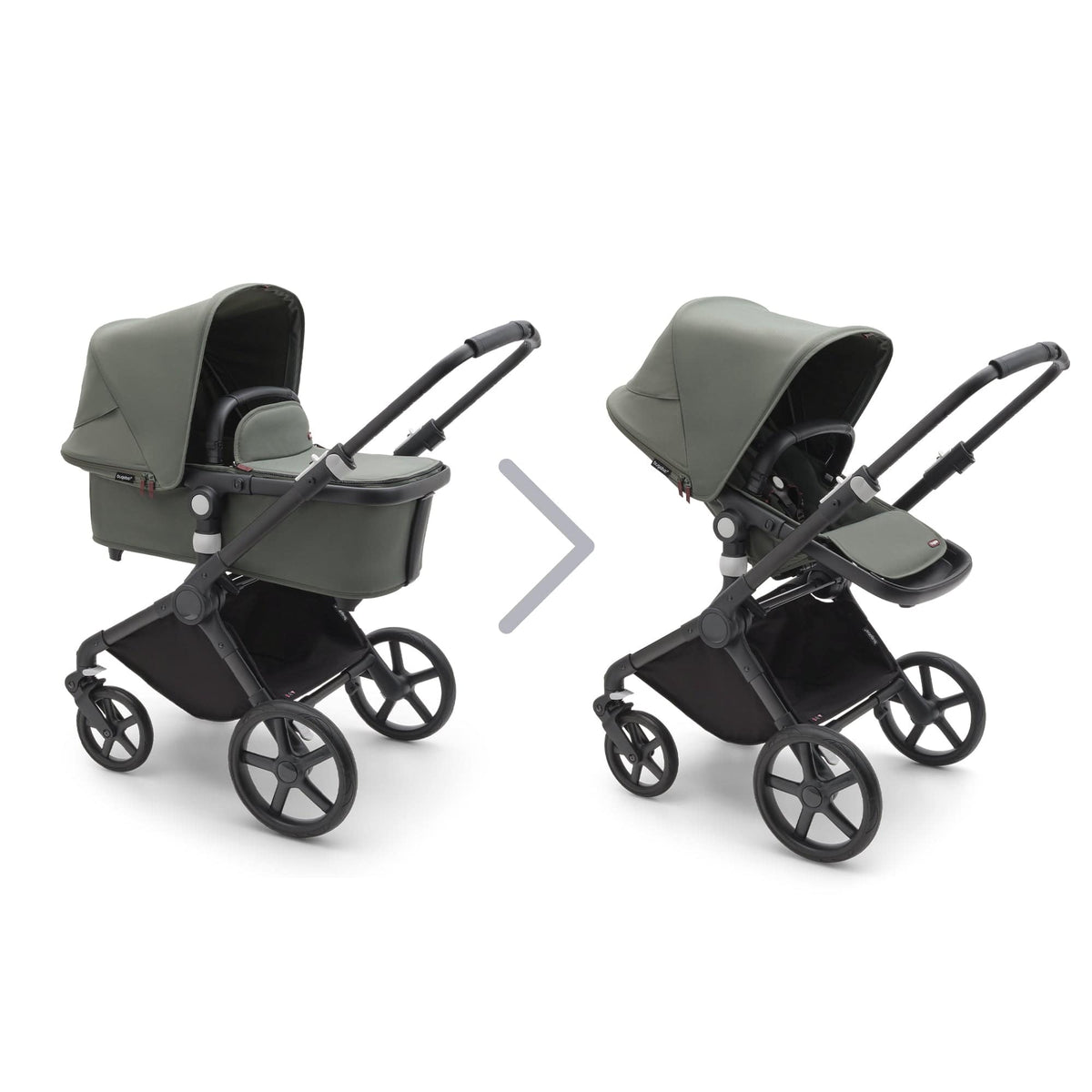 Bugaboo Fox Cub Cabriofix i-Size Travel System - Black/Forest Green