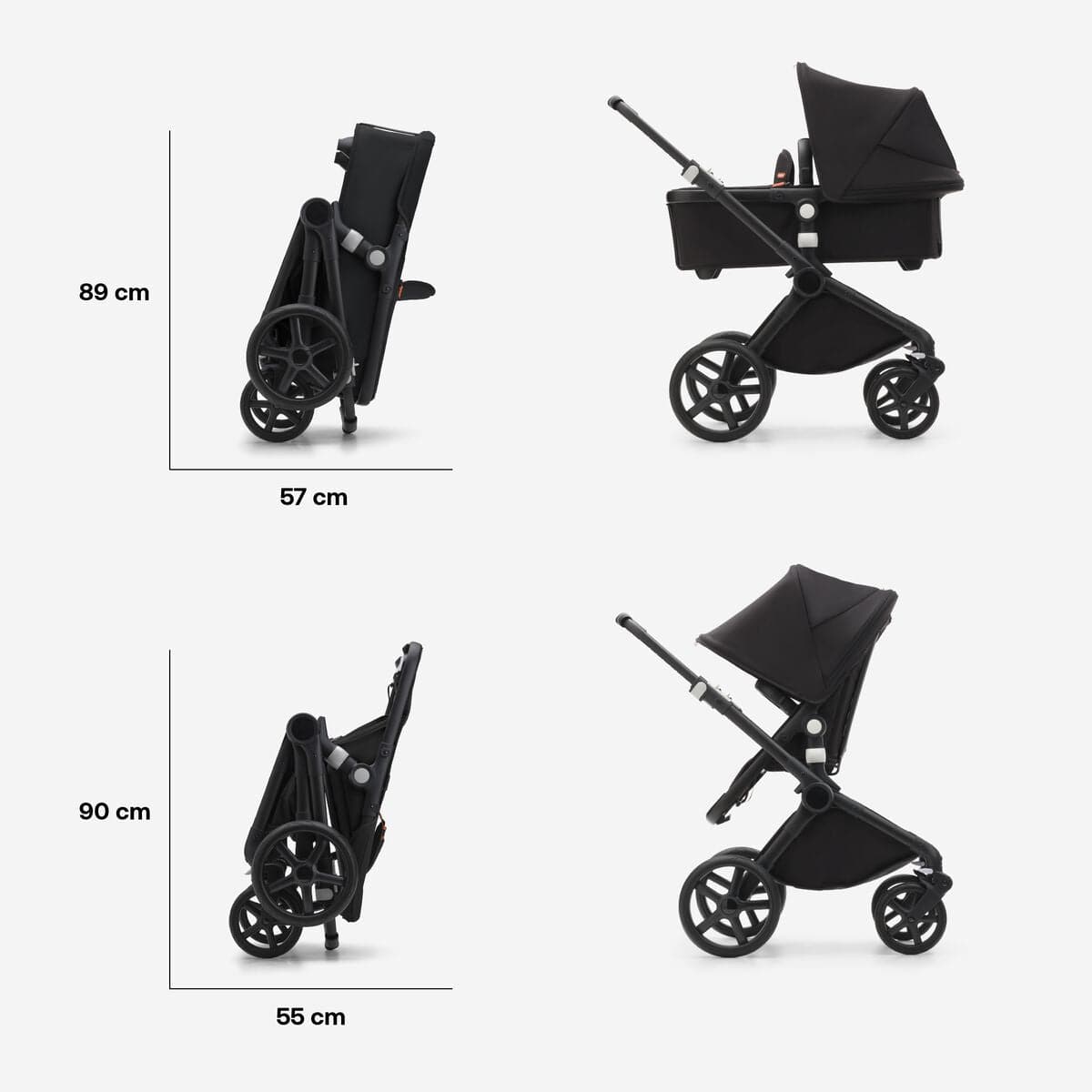 Bugaboo Fox Cub Cabriofix i-Size Travel System - Black/Stormy Blue