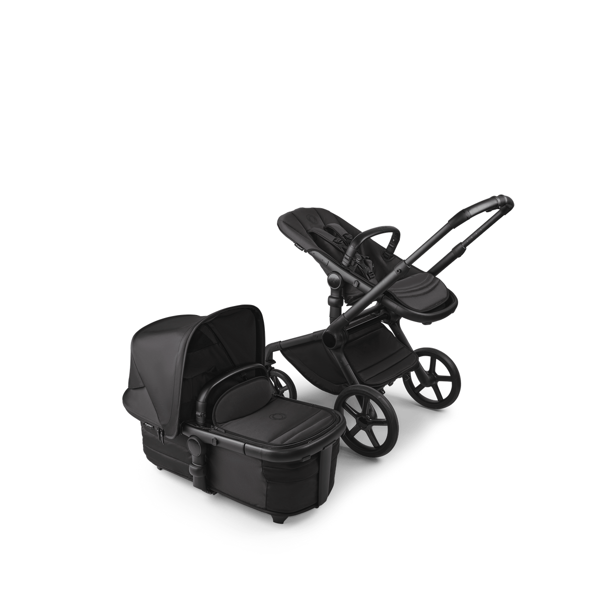 Bugaboo Fox 5 (Coral Slide PRO) Travel System - Noir Limited Edition, Black Moonlight