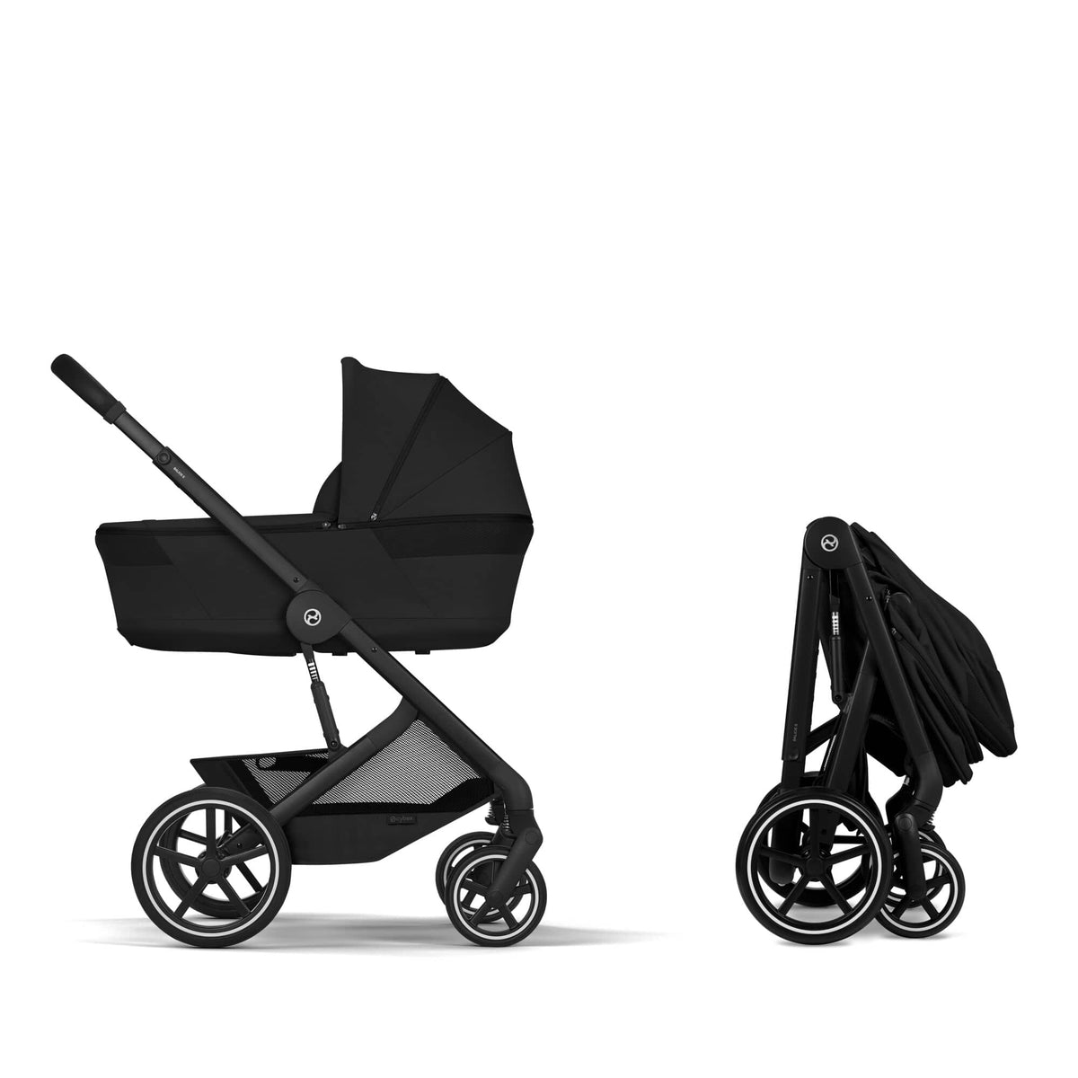 Cybex Talos S Lux & Fold Carrycot Accessory Bundle - Black/Moon Black (2026)