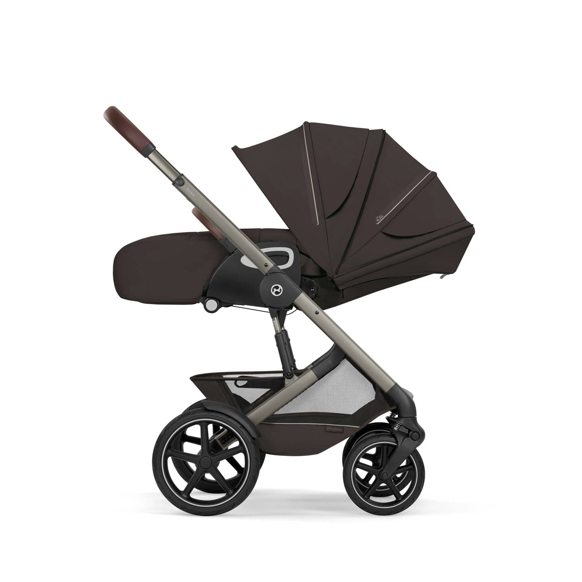 Cybex Talos S Lux & Fold Carrycot Accessory Bundle - Taupe/Chocolate Brown (2026)