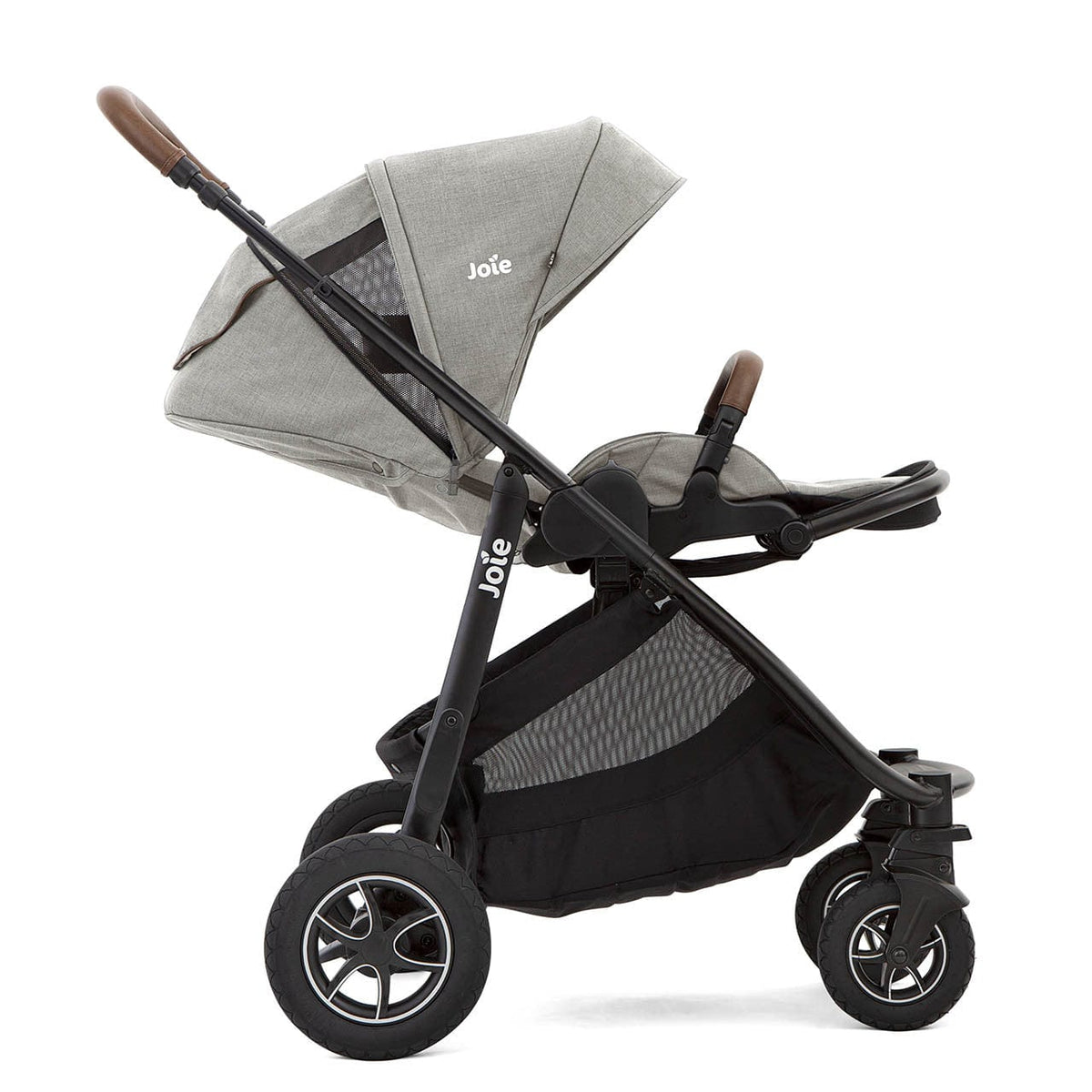 Joie Versatrax with Car Seat - Pebble/Pebble