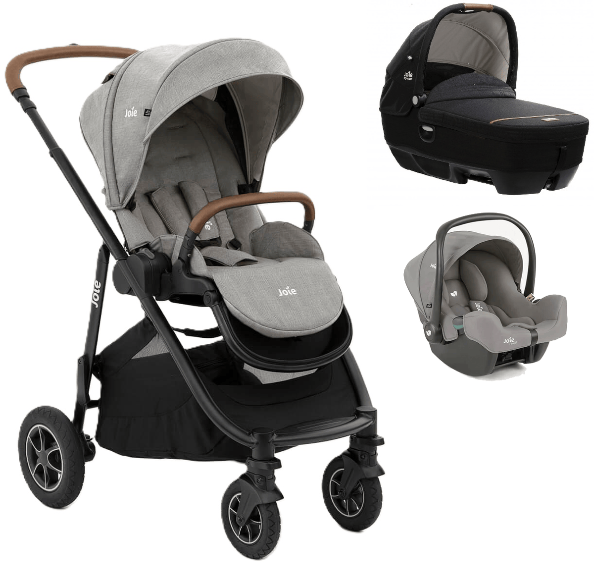 Joie Versatrax with Car Seat - Pebble/Pebble