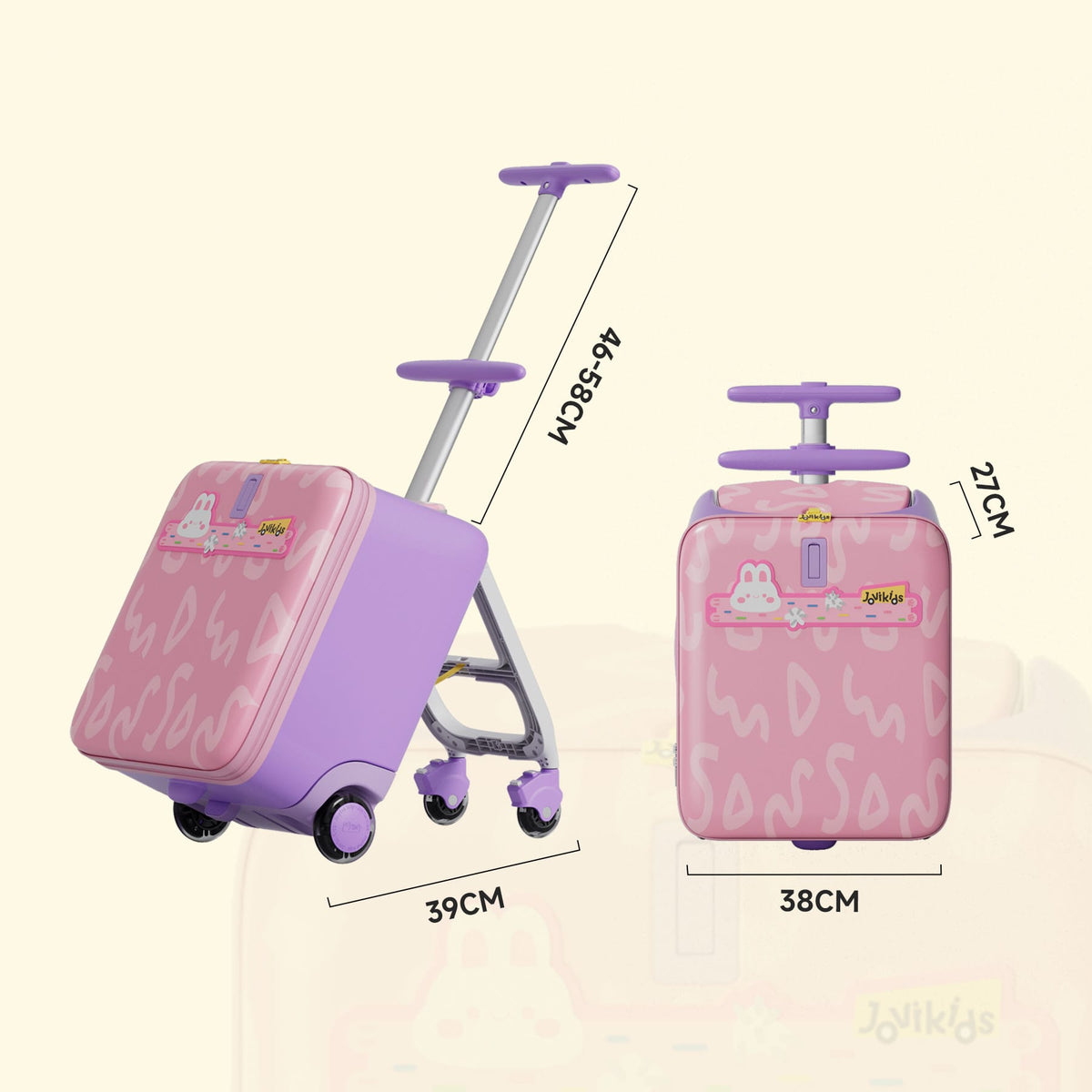 Jovikids JoyRide 3-in-1 Children's Ride-on Suitcase - Pink