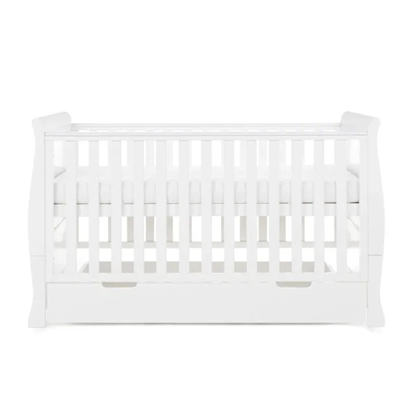 Obaby Stamford Classic Sleigh Cot Bed - White