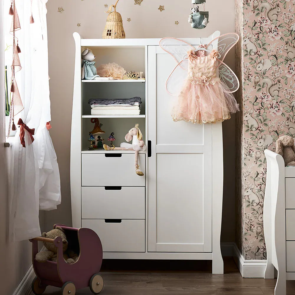 Obaby Stamford Classic Sleigh (3 Piece) Room Set - White