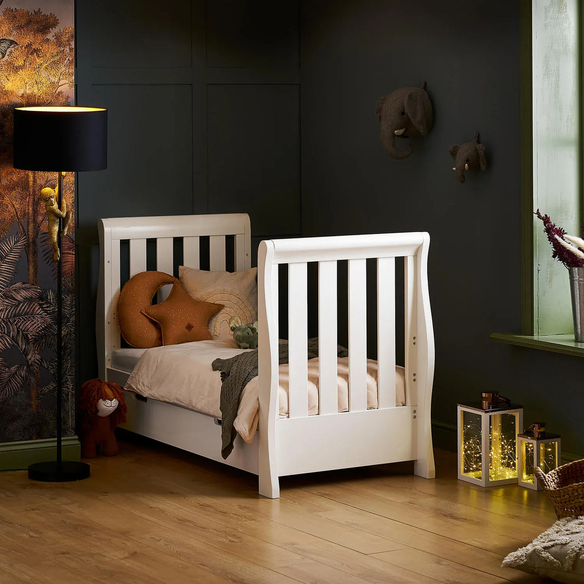 Obaby Stamford Luxe Sleigh (2 Piece) Room Set - White