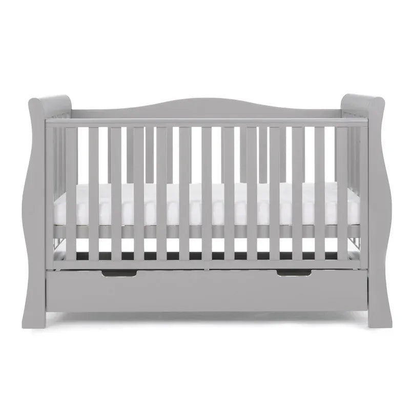 Obaby Stamford Luxe Sleigh (3 Piece) Room Set - Warm Grey