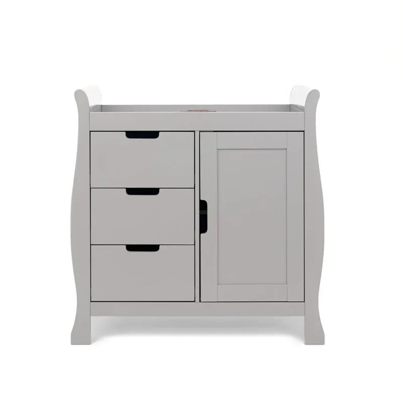 Obaby Stamford Luxe Sleigh (3 Piece) Room Set - Warm Grey