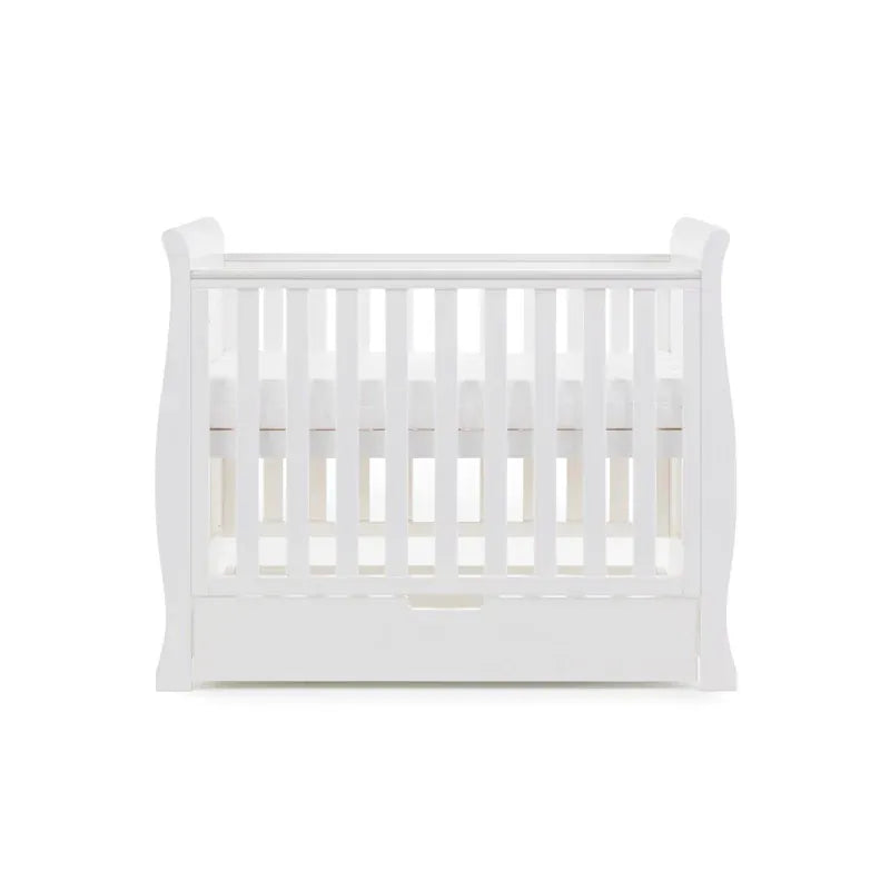 Obaby Stamford Space Saver Sleigh Cot - White