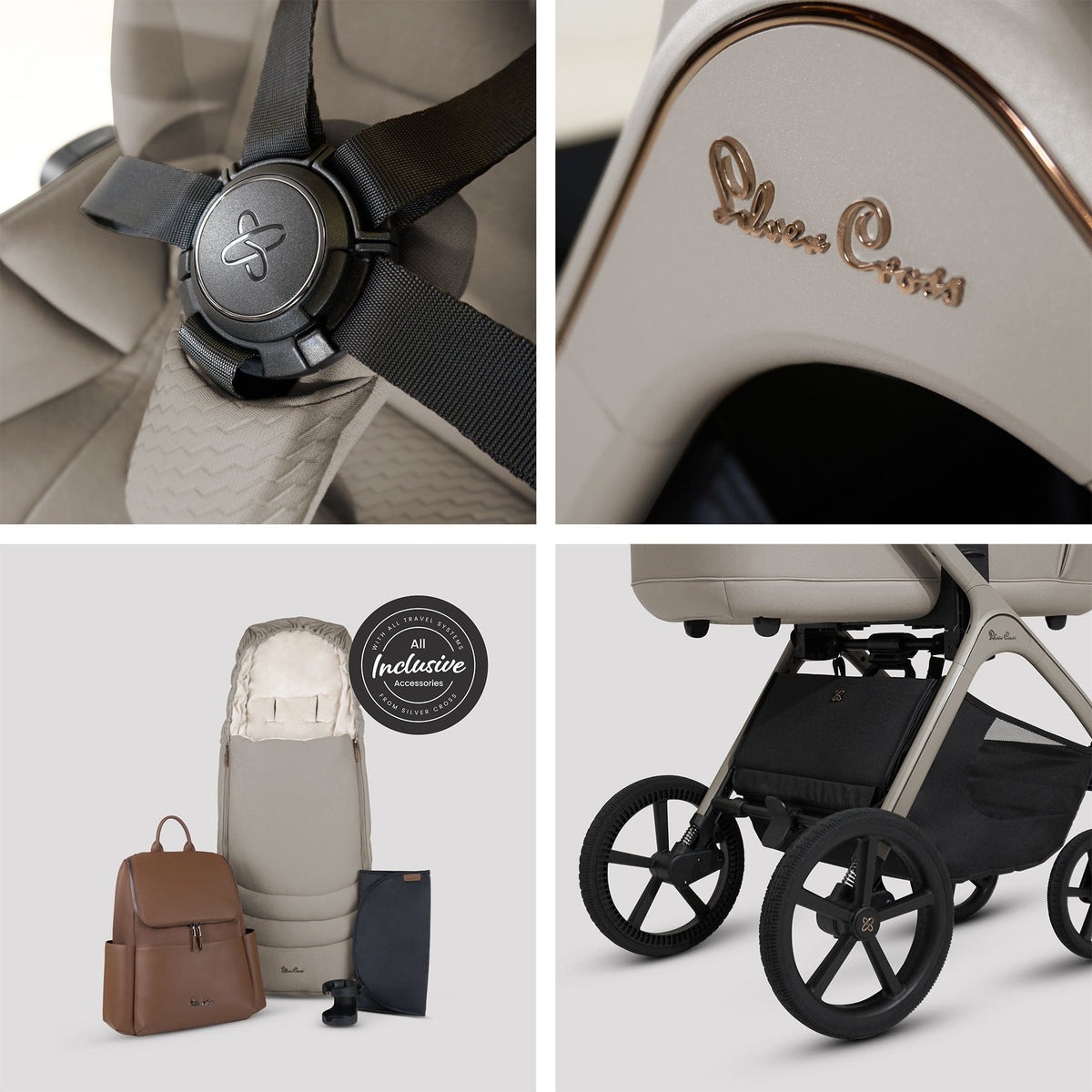 Silver Cross Cove (Cloud T) Travel System - Champagne