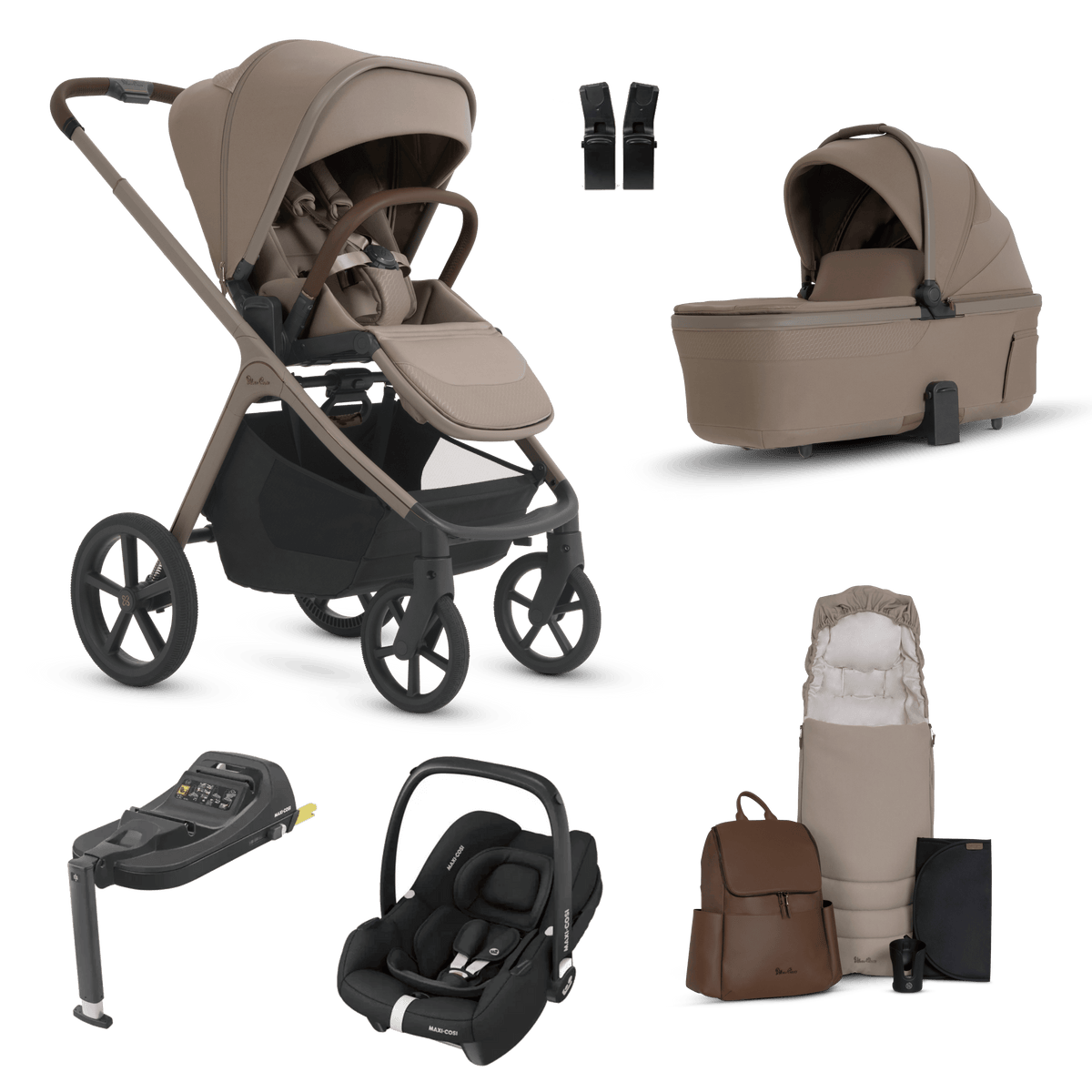 Silver Cross Cove 2 (Cabriofix i-Size) Travel System - Champagne