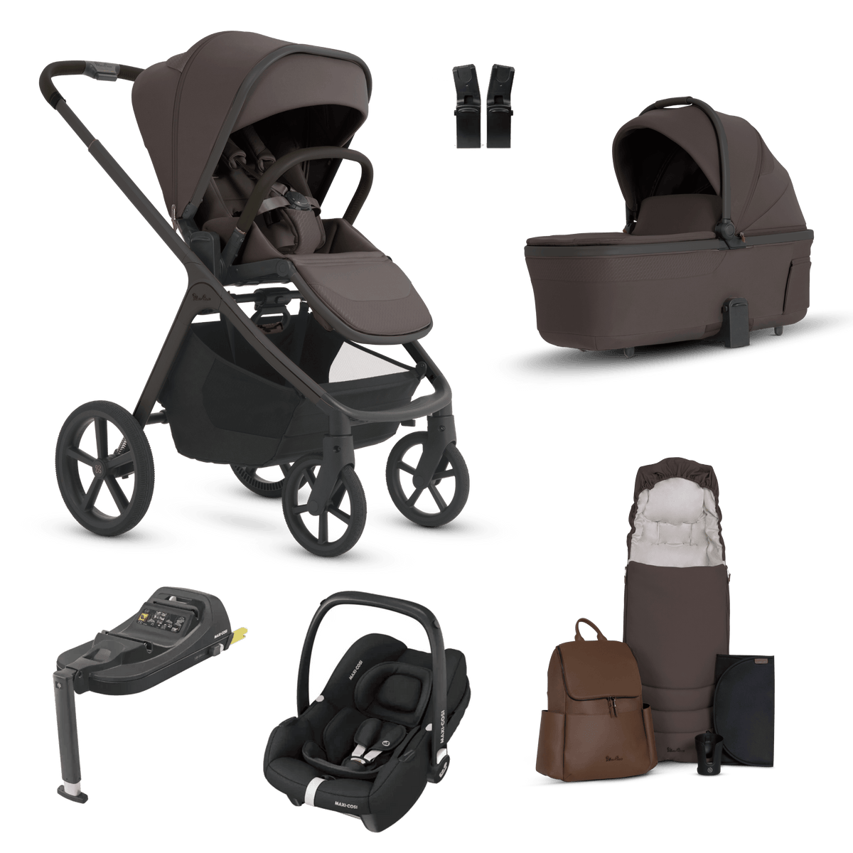 Silver Cross Cove 2 (Cabriofix i-Size) Travel System - Chocolate