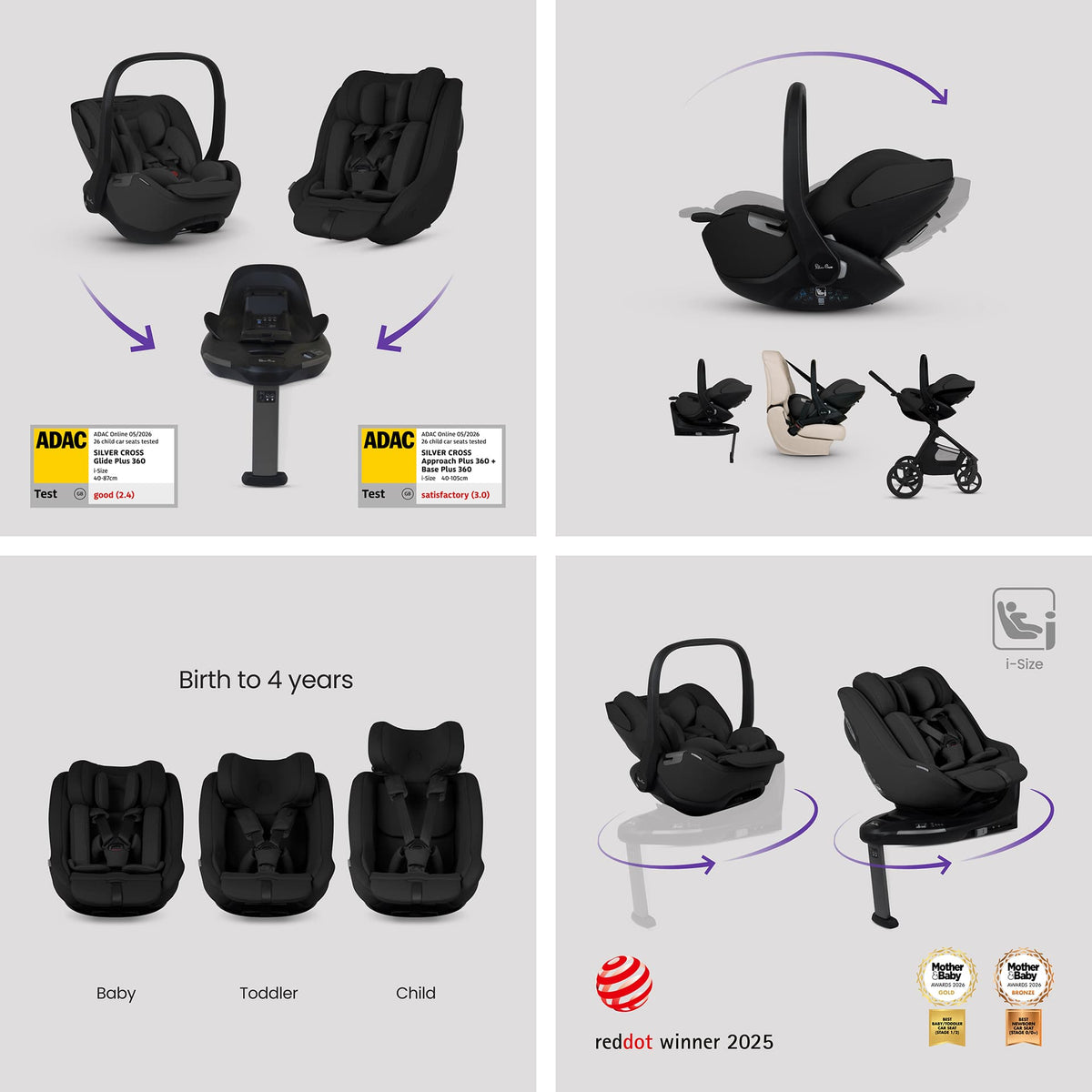 Silver Cross Cove 2 Ultimate 360 Family Travel System - Chocolate