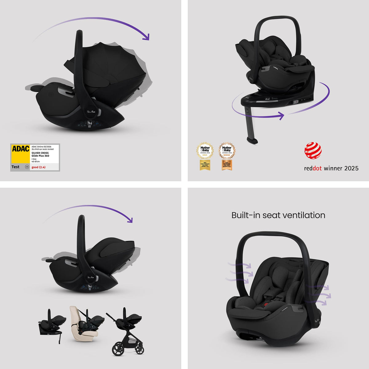Silver Cross Cove 2 Ultimate 360 Travel System - Chocolate