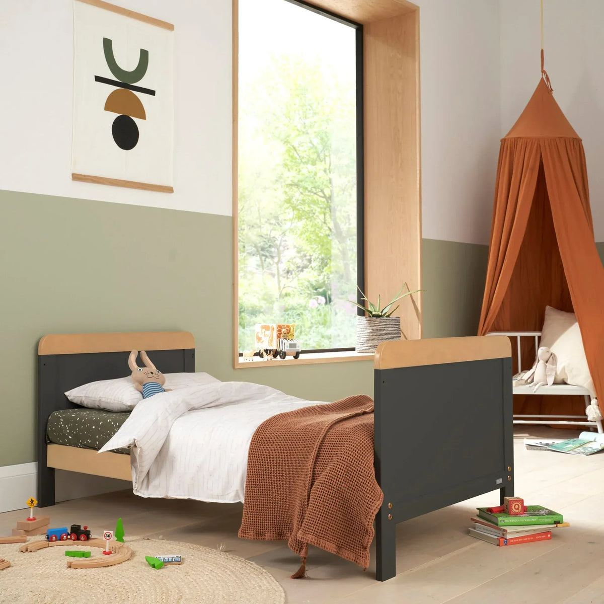 Tutti Bambini Rio 5 Piece Room Set - Honey Oak & Slate Grey