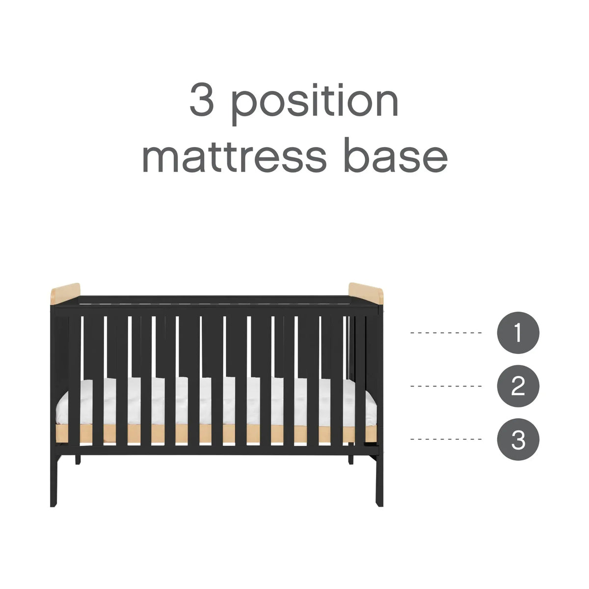 Tutti Bambini Rio 5 Piece Room Set - Honey Oak & Slate Grey