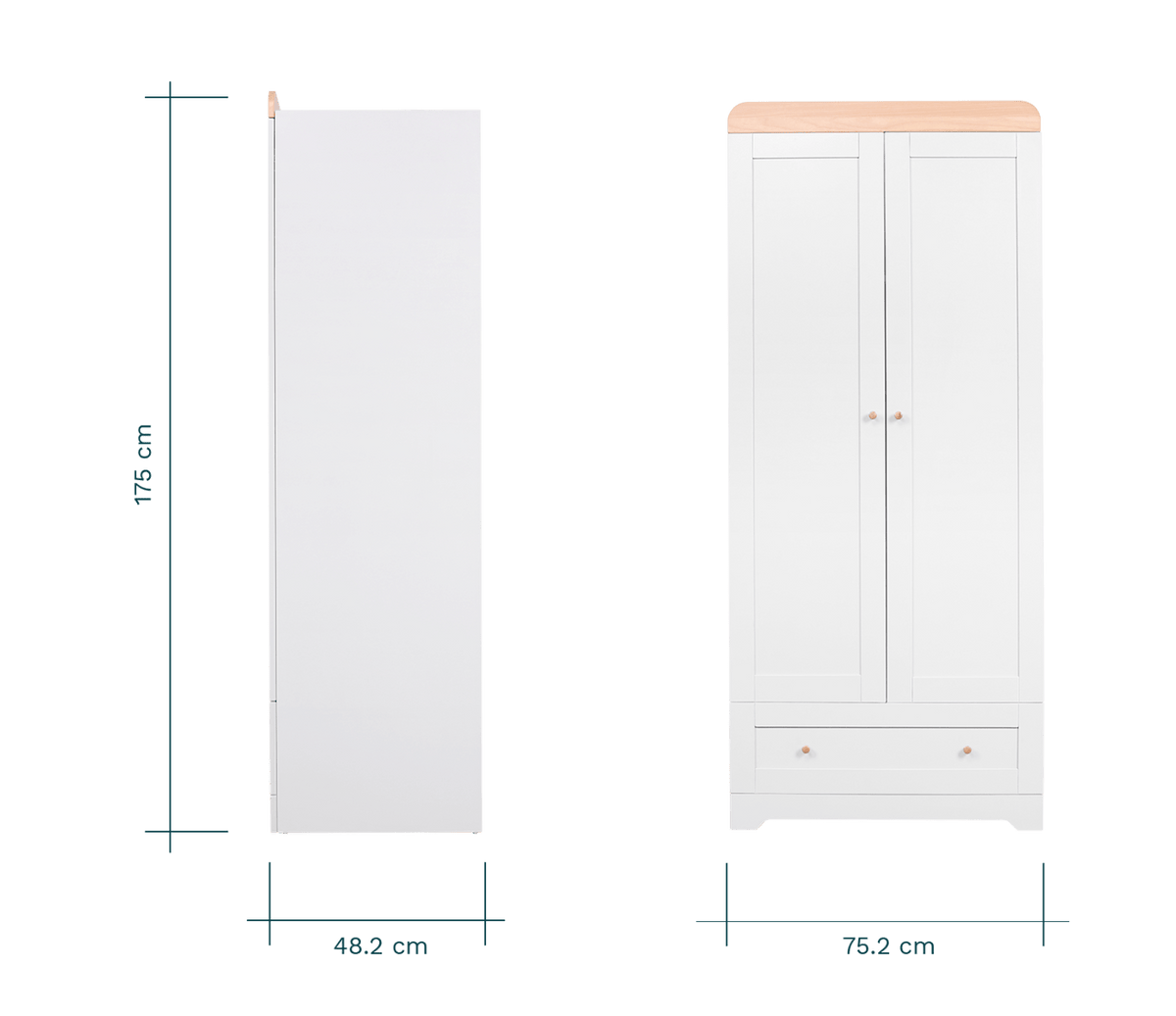 Tutti Bambini Rio 5 Piece Room Set - Dove Grey/Oak