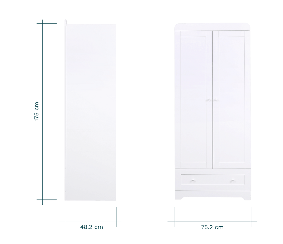 Tutti Bambini Rio 5 Piece Room Set - White
