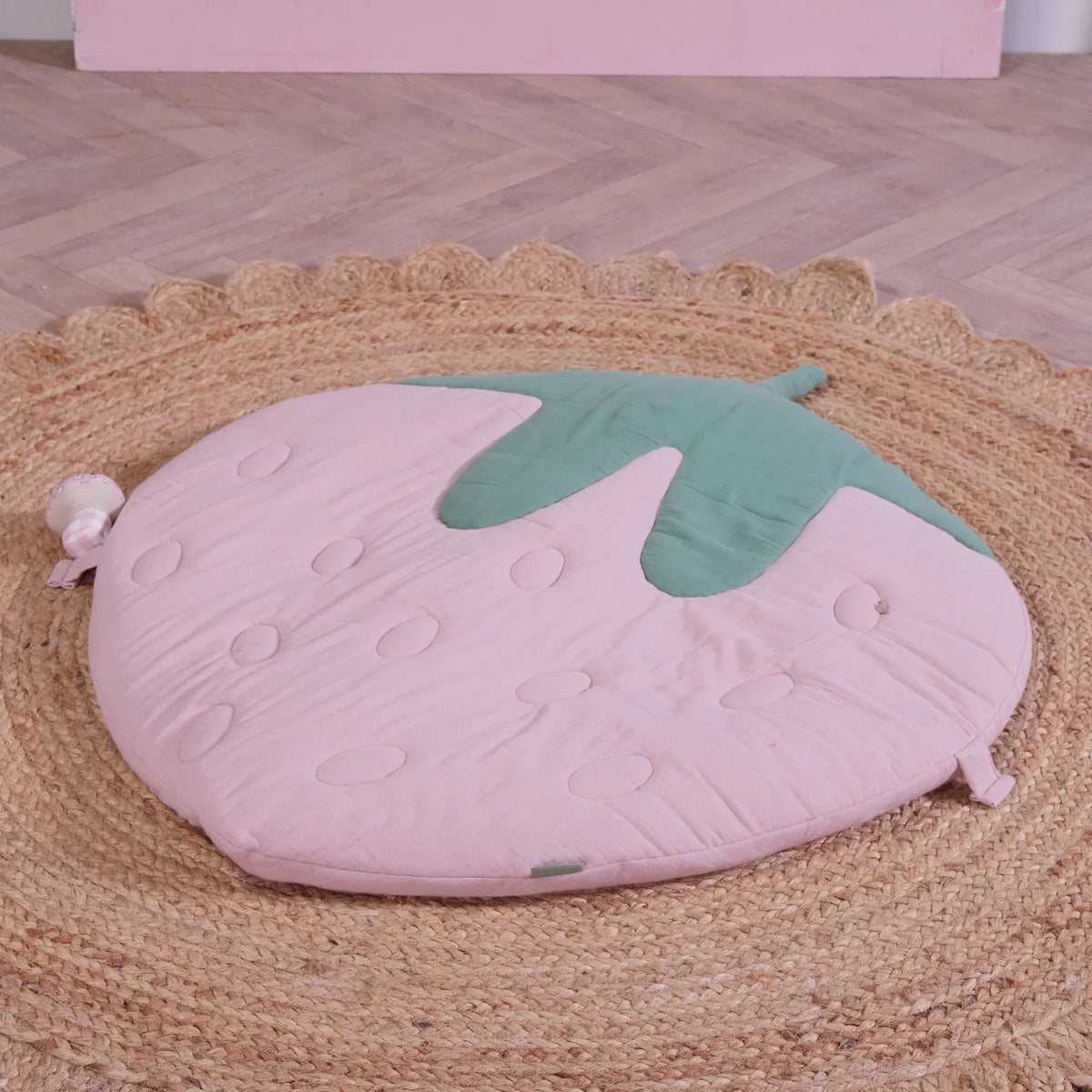Tutti Bambini Soft Muslin Padded Playmat - Strawberry