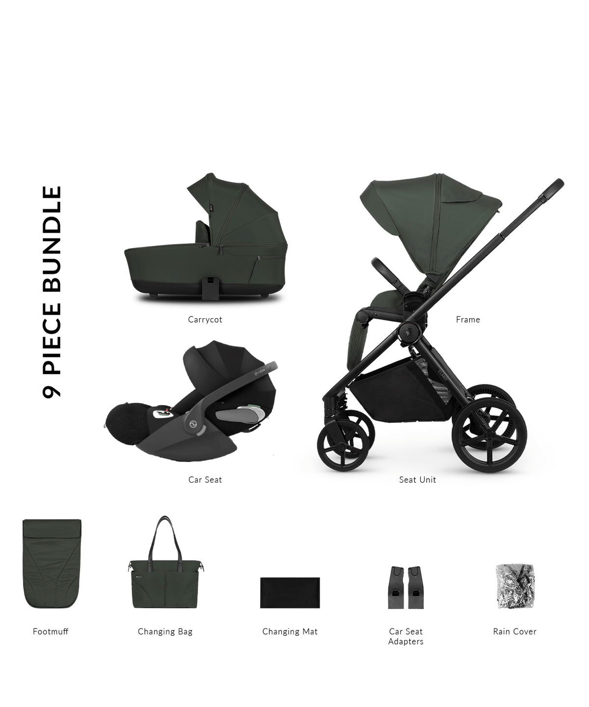 Venicci Claro 3in1 (Cloud T) Travel System - Forest